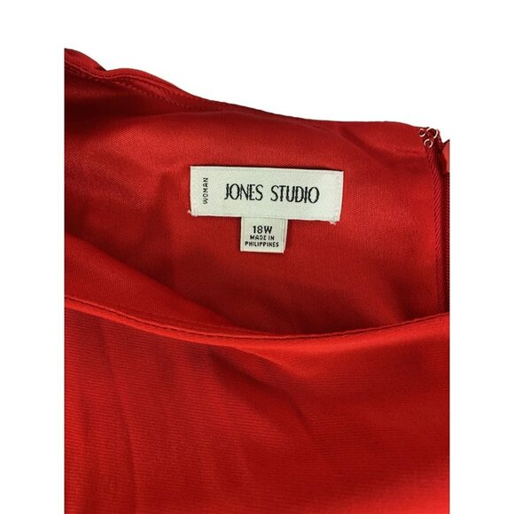 Jones Studio Women's Rose Red Evening Dress - Picture 3 of 6